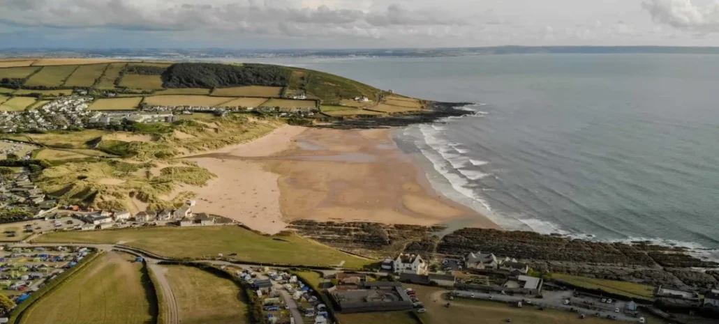 Croyde bay form the Sky