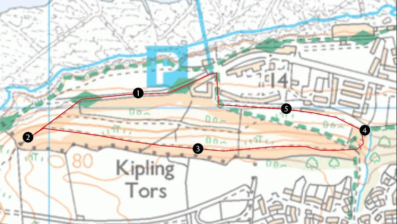 Kipling Tors Trail Route