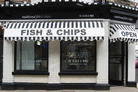 The Black and White traditional fish and chips