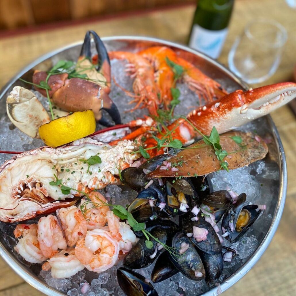 West Country Seafood Sharing Platter served in The Thatch Croyde